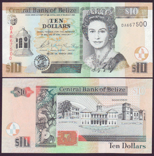 2003 Belize $10 (Unc) L001084